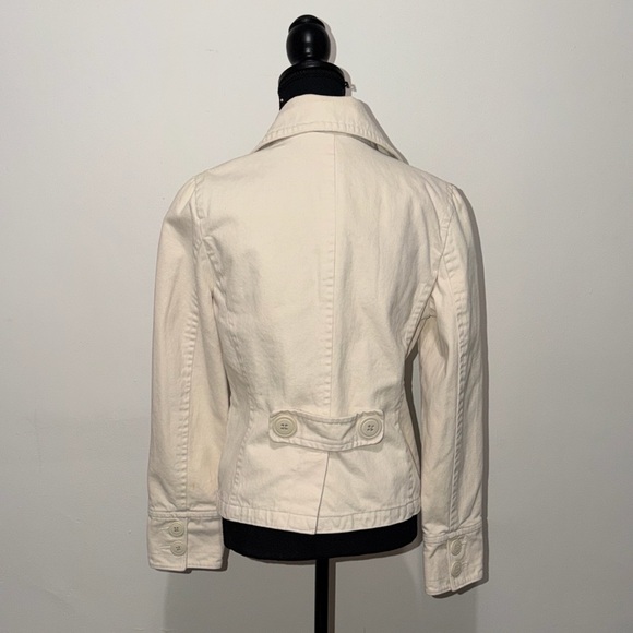 NWT Y2K American Eagle Outfitters Women’s Double Breasted Cream Jacket - Picture 2 of 6